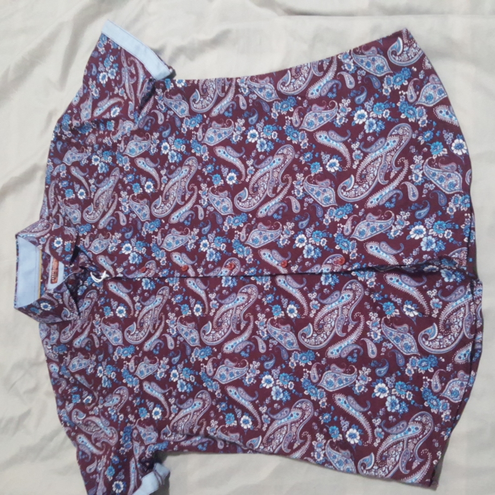 Floral And Paisley S/L Button Up